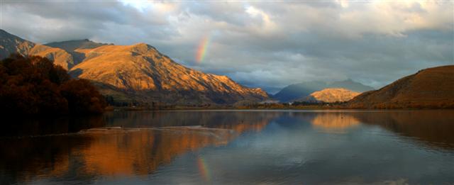 Rainbow Over Lake Hayes