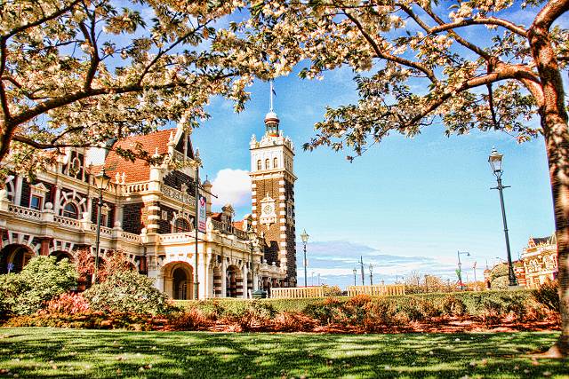 Railway Station through the blossom 2